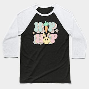 Hip Hop Funny Retro Smiley Face Easter Bunny Gift Baseball T-Shirt